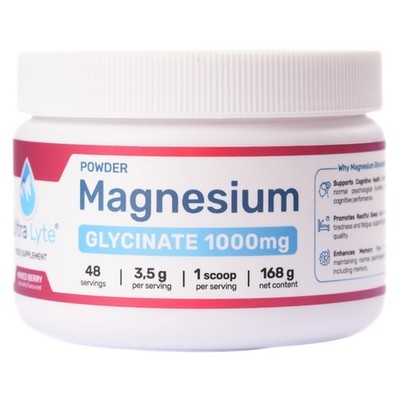 Ultra Lyte Magnesiumglycinat 1000mg + Spurenstoffe - 48 Portionen gemischte Beeren