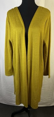 Primark senfgelbe Strick Longline Strickjacke XL 18/20 weich Lounge Layer