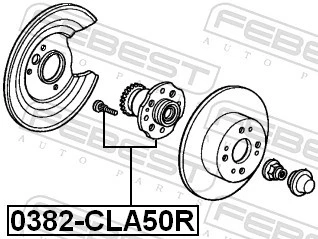 WHEEL HUB 0382-CLA50R FOR HONDA ACCORD/VI/Hatchback D16B6/D16B7 1.6L20T2N 2.0L - Image 3 of 4