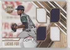 2017 Panini Elite Extra Edition Quad Materials Holo Gold 42/49 Lucius Fox 0c6