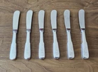 6 International 1810 Sterling Silver Butter Spreader Hollow Handle Monogramed
