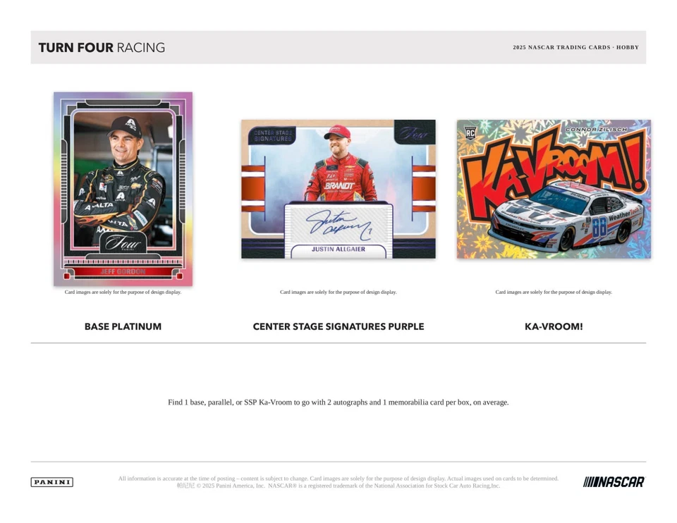 Ryan Truex 2025 Panini TURN FOUR RACING 1 Case (10 Box) Driver Break #1 - Image 2 of 4
