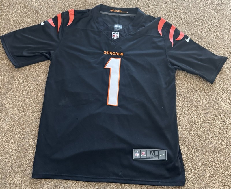 Authentic!!NEW Cincinnati Bengals Jamarr Chase Nike Football Game Home Jersey .