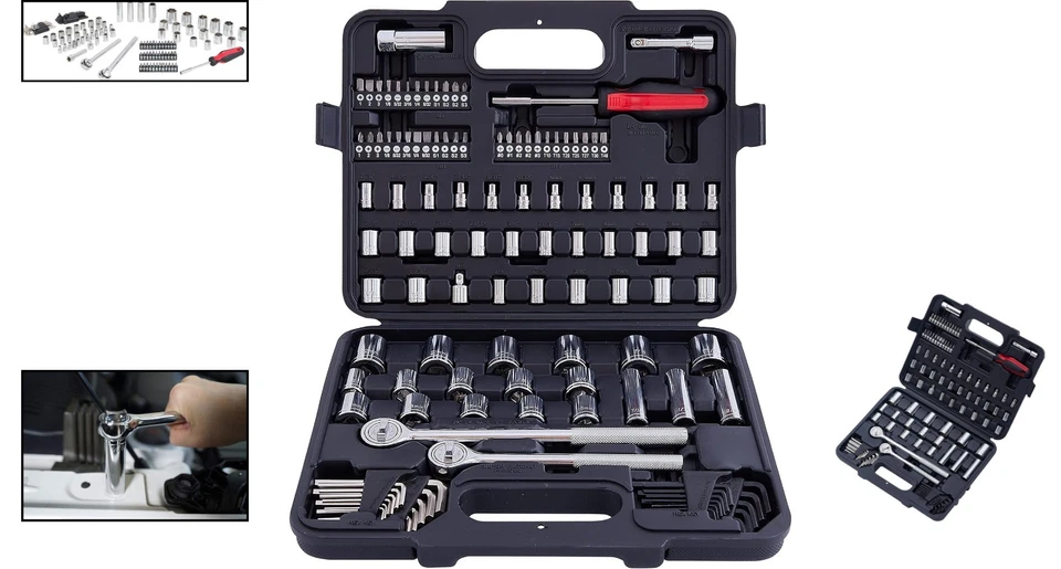 Comprehensive 120 Socket Set in Chrome Finish - Gift-Ready Mechanics Tool Kit - Image 2 of 4