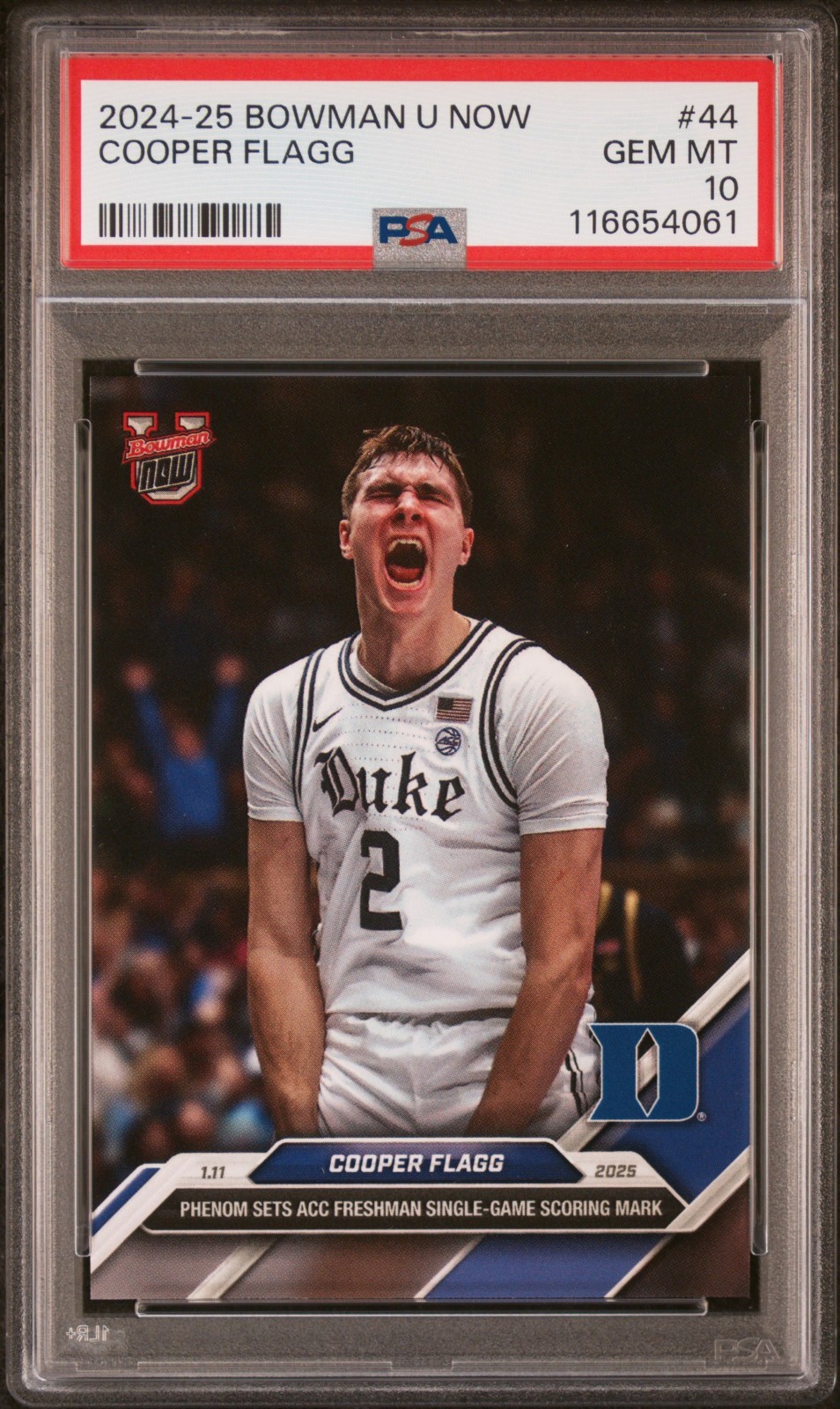 2024-25 Bowman U Now /8444 Cooper Flagg #44 PSA 10 GEM MT