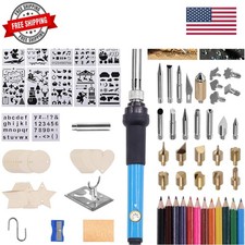 106Pcs Wood Burning Kit with Adjustable Temperature, Pyrography Wood Burning ...