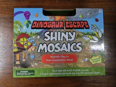 Mindware Peacable Kingdom Dinosaur Escape Shiny Mosaics Magnetic Play Set
