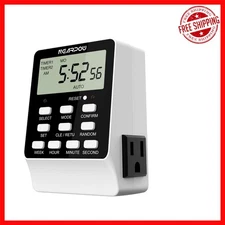 Programmable 7-Day Timer with Dual Outlets - Smart Control for All Appliances