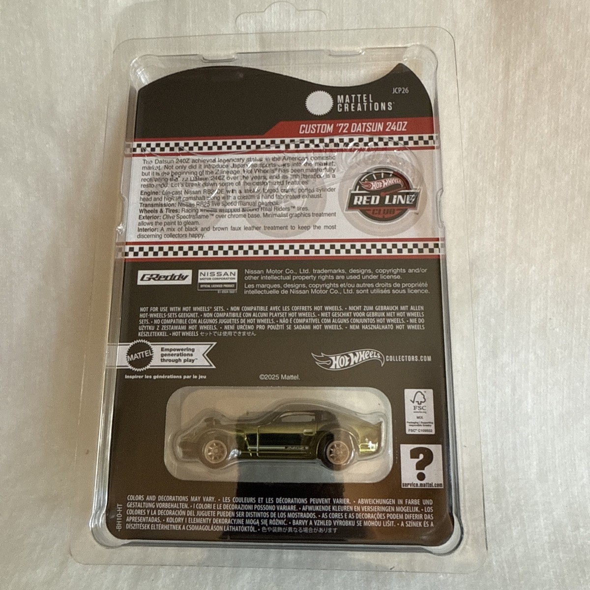 Hot Wheels Collectors RLC Exclusive JCP26 Custom '72 Datsun 240Z