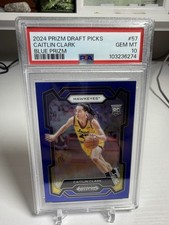 Caitlin Clark 2024 Panini Prizm Draft Picks Blue Prizm SP /199 PSA 10 GEM Mint