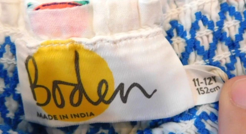 NWT Boden Girls Size 10 12 Beach Summer Themed Flowy Tank Top Shirt Smocked - Image 4 of 4