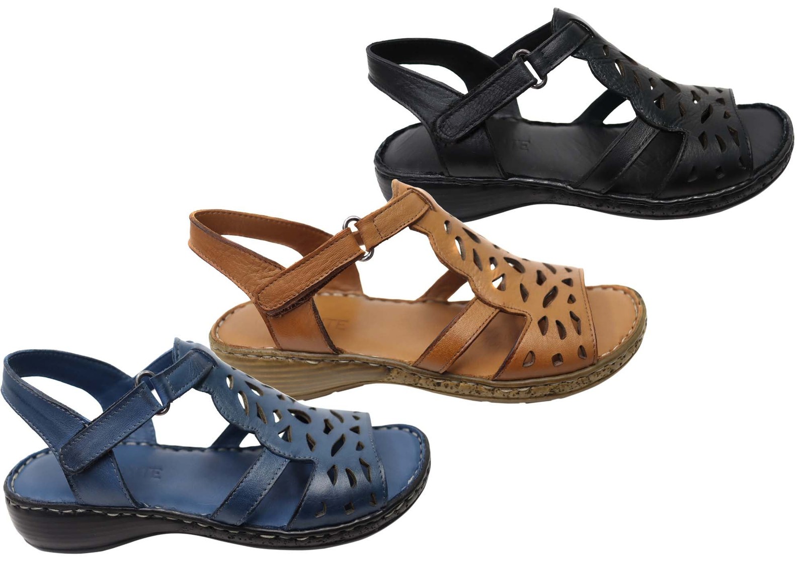 Orizonte Raya Womens Soft European Leather Comfort Sandals