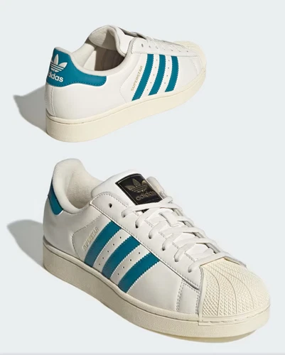 adidas Originals Superstar 2 KJ5992 Cloud White Active Teal Men's Size