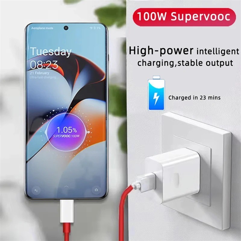 OnePlus SuperVOOC Oplader 80W met 2 Poorten - - Voor 23.59u, morgen in huis