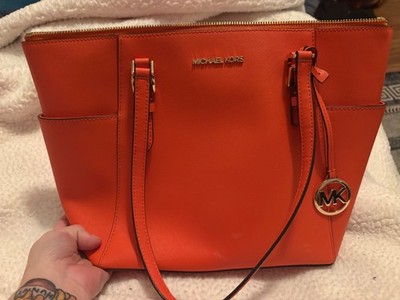 michael kors purse bright orange medium