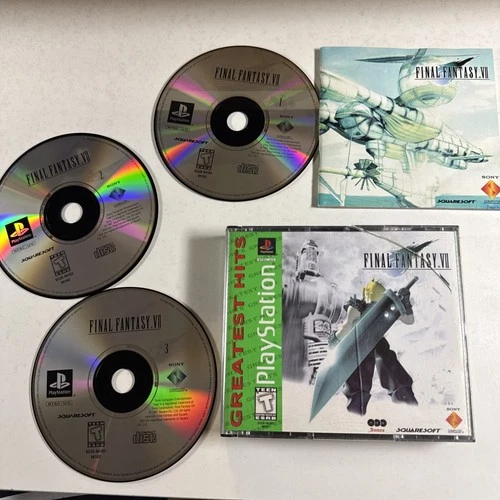 PlayStation Greatest Hits - Final Fantasy VII (1997) PS1 - Complete w/ Manual