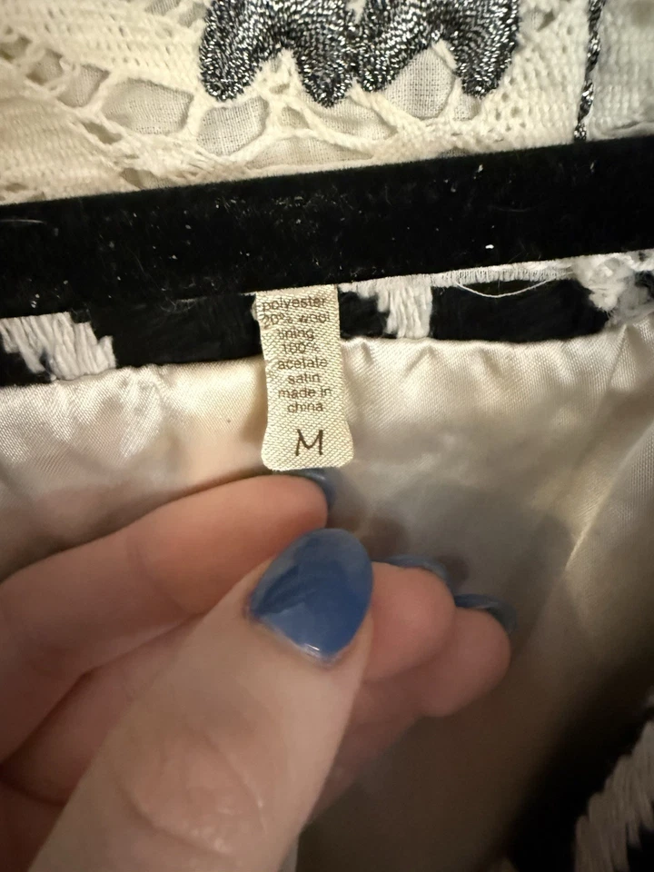 Abrigo Twill Twenty Two Pata de Gallo Mezcla Lana Bebé Muñeca Mediano Blanco y Negro Foto 3 de 4