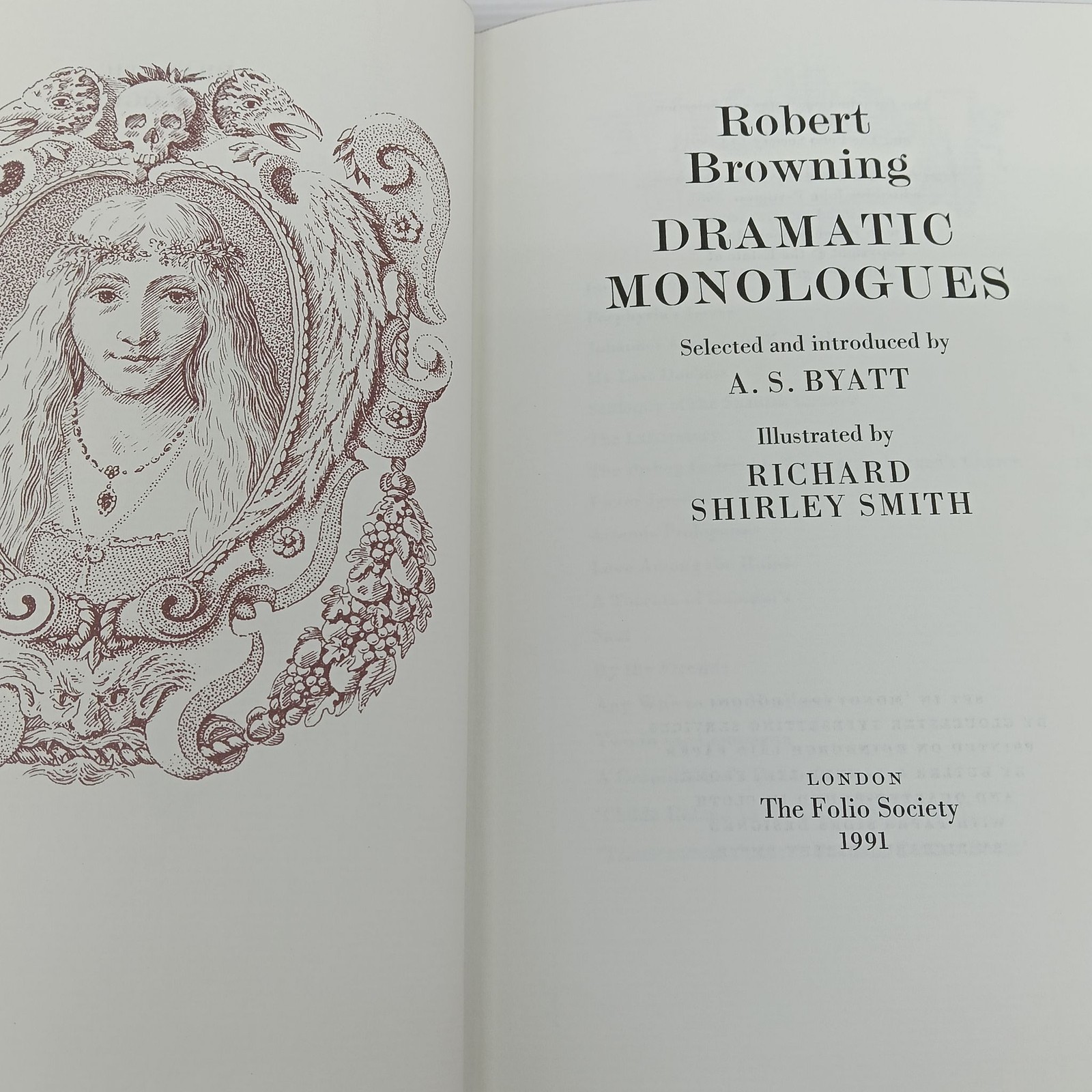Robert Browning Dramatic Monologues A. S. Byatt Folio Society 1991 Hardcover image 8