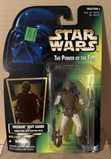 Hasbro Star Wars Power Of The Force Weequay Skiff Guard Action Figure Green Card