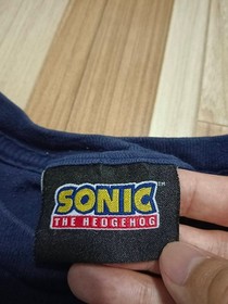 Vintage Sonic the Hedgehog 2000s Big Print Kids Sega Promo Game Rare Shirt L