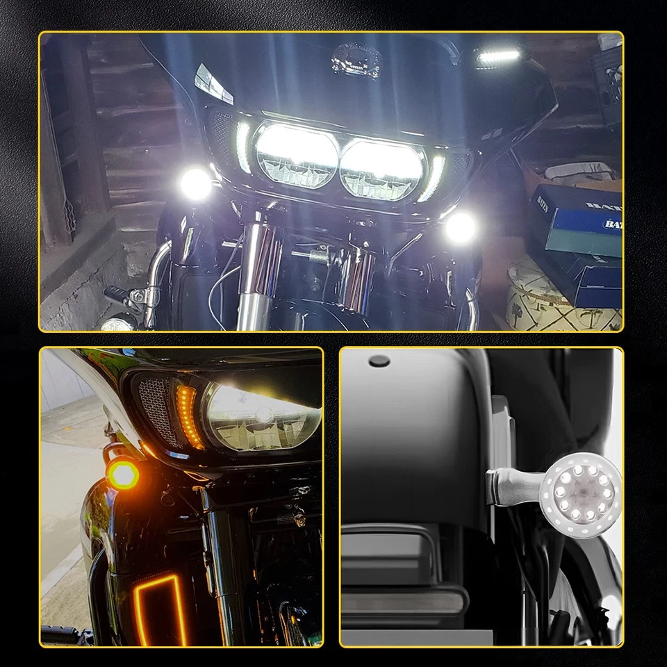 2/4X Luces intermitentes LED de giro de señal de motocicleta para Harley Sportster XL 1200 883 Foto 3 de 4
