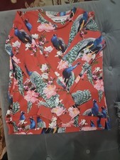 Molo Rich Cotton Multi Coloured Ostrich Print Top For Girls In Size 12