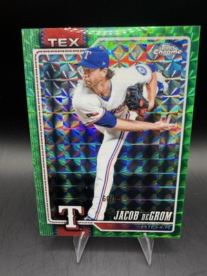 2026 Topps Chrome Jacob Degrom Green Geometric Refractor #266 Rangers 60/99