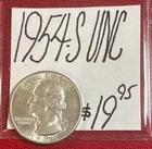 1954-S Washington Silver Quarter (UNC) Uncirculated Condition! ENN Coins
