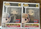 Funko Pop! Star Wars Jedi Training Luke Skywalker #399 And Princess Leia #400