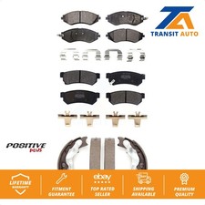 Front Rear Semi-Metallic Brake Pads And Parking Shoes Kit For Chevrolet Spark EV