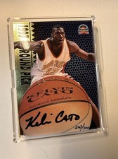 Kelvin Cato AUTO Basketball Card (Iowa State) 1997 Score Board Rookie 243/300. rookie card picture