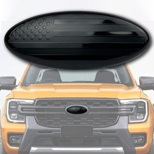 7 Inch Oval Black Front Rear Grille Tailgate Emblem Adhe Size: 6.9Color: Black