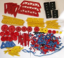 Plastic Meccano - large lot - 1500g - vintage 1970s - gears beams wheels