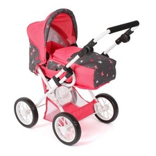 Bayer Chic 2000 Puppen Kombi-Puppenwagen LENI Butterfly Koralle NEU