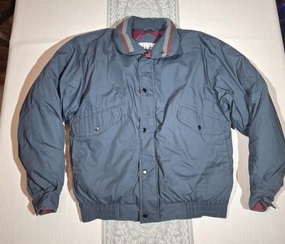 #ad VINTAGE 70s 80s SEARS Mens Store Duck Down Bomber Puffer Jacket M Lined Tyvek $30.00