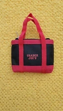 Trader Joes Red Micro  Tote With Grocery Bag 2 In 1 Mini Limited Edition **New**