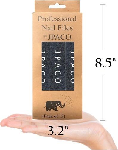 Confezione da 12 file per unghie professionali: tavole smery grana doppia 180/240 nero - Foto 3 di 9