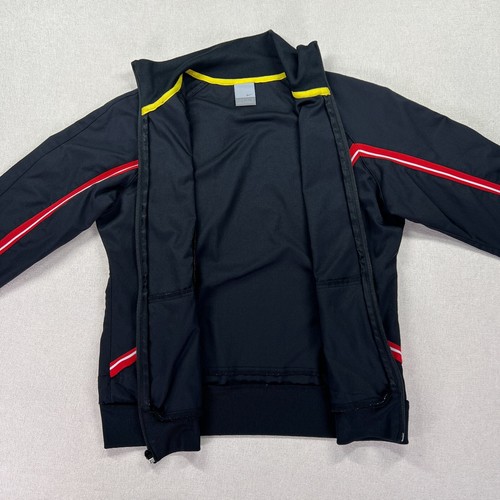 VTG Nike Retro Track Jacket Youth (12-14) Boys Large Black/Red Full Zip Swoosh - Picture 7 of 17