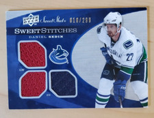2007-08 UD Sweet Shot Sweet Stitches Daniel Sedin 3 Patch 10/299 #SST-DS Canucks