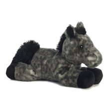 Aurora World Plush - Mini Flopsie - STORM the Black Horse 8 inch - New
