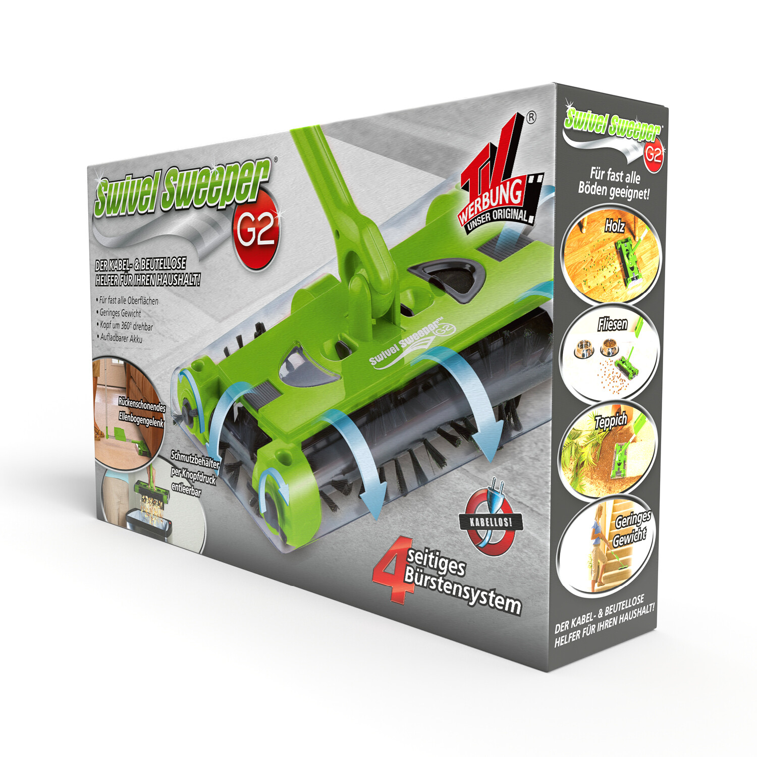 Swivel Sweeper G2 Akku Besen kabellos elektrisch Kehrbesen inkl
