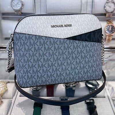 Michael Kors Jet Set Travel MD Dome Crossbody Bag Signature Michael Kors Jet Set Travel MD Dome Crossbody Bag Signature