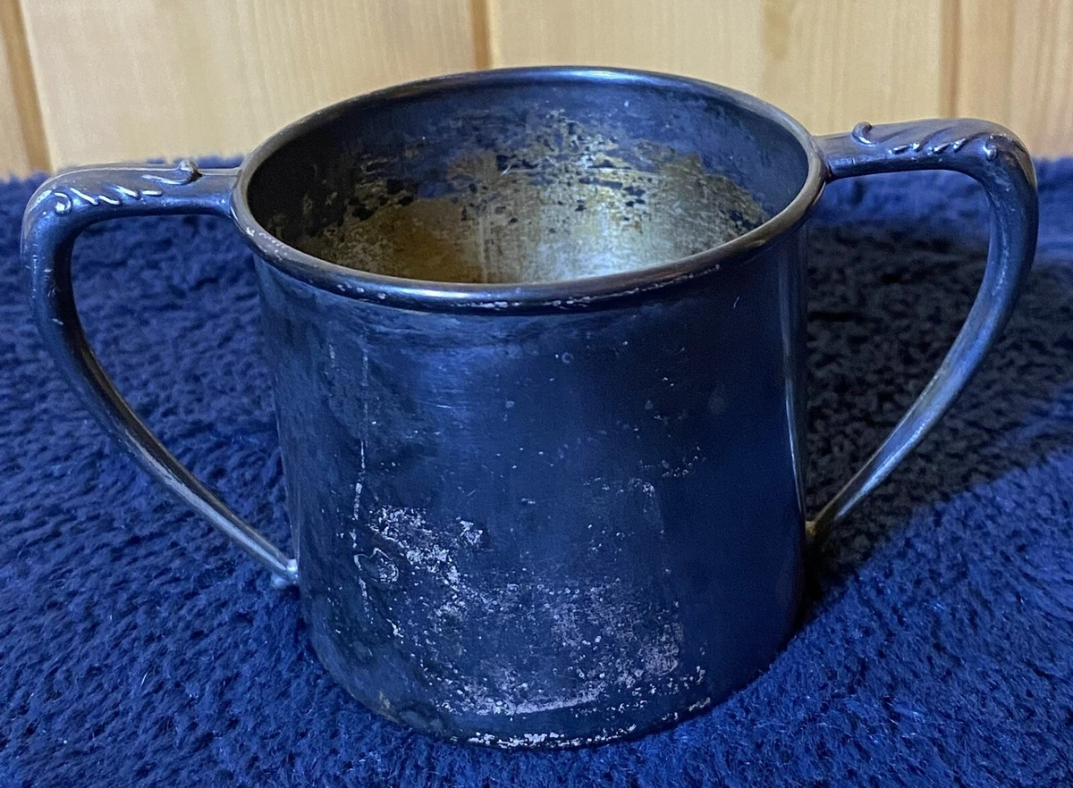  Blue Silver plate on copper 杯 2個 William A. Rogers #1528 Silver Plate Copper Double Handle Cup | eBay