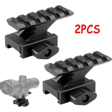 Compact Lightweight 5 Slots Picatinny Riser Mount for 20mm Picatinny Rail Base