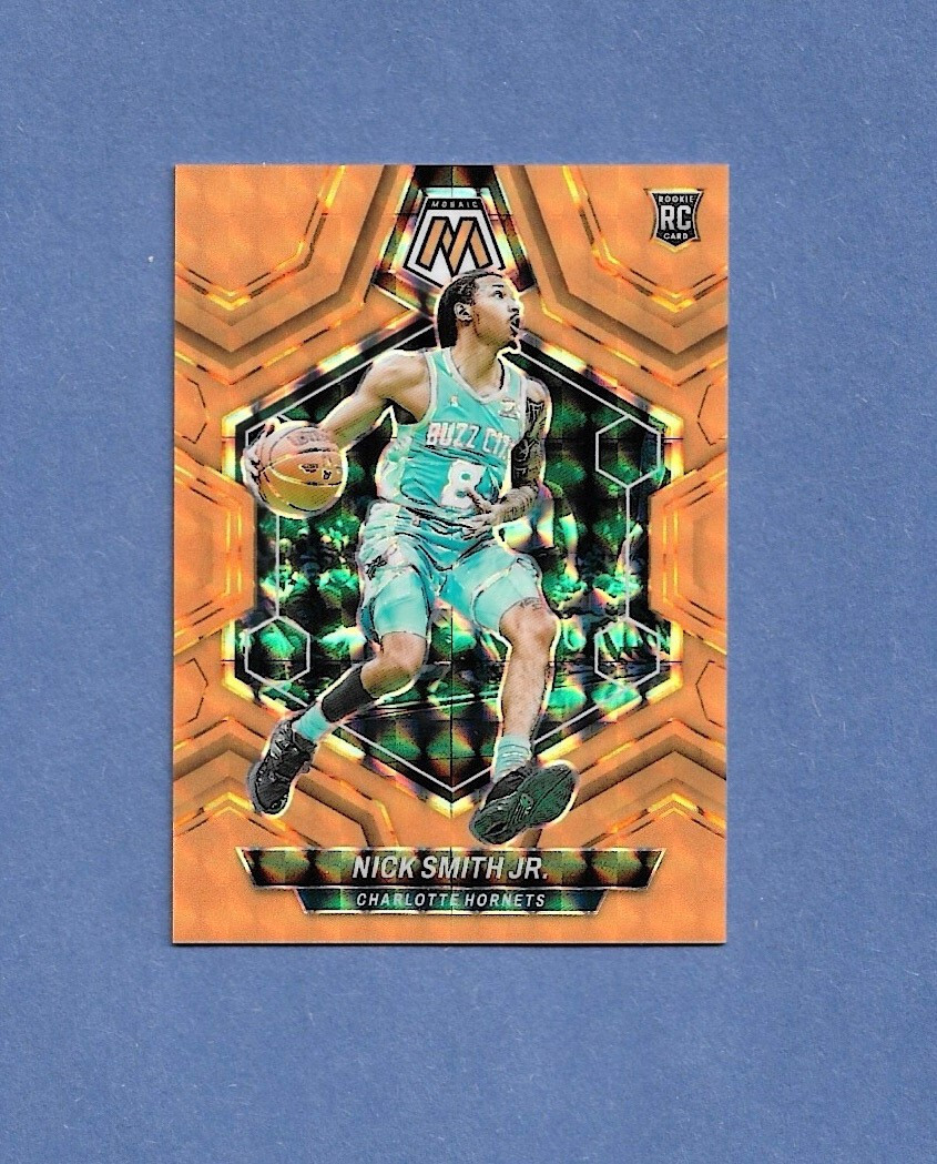 2023 Mosaic NBA #242 Nick Smith Jr. RC Orange Fluorescent /25 SSP! LOOK!