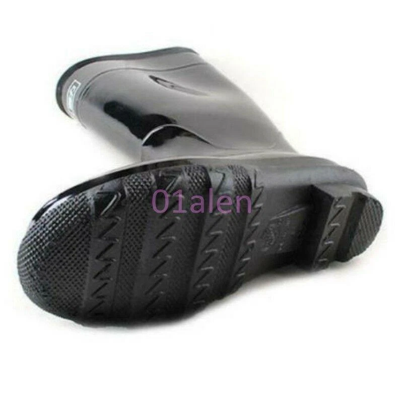 Hombres Hasta la Rodilla Exterior Alto Impermeable Informal Pesca Lluvia Botas de Goma Zapatos Foto 3 de 4