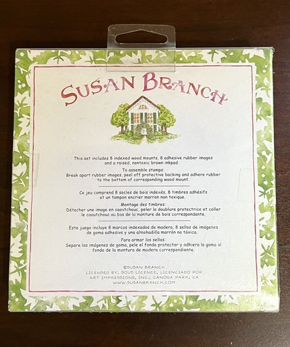 Susan Branch Garden Inspired Rubber Stamp Set #2427R First Class Stamps USA NEW - Picture 6 of 8