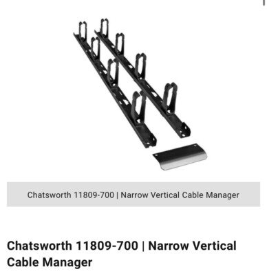 Chatsworth 11809-700 Narrow Vertical Cable Manager for 84  (2130 mm)