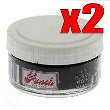 2 x PUNCH Black Leather Cleaner Polish Cream  Shoes Boots Purse Handbag Care