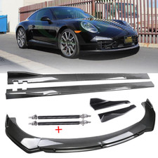 For Porsche 991 Carrera 911 Carbon Fiber Front Bumper Lip Spoiler Splitter Body